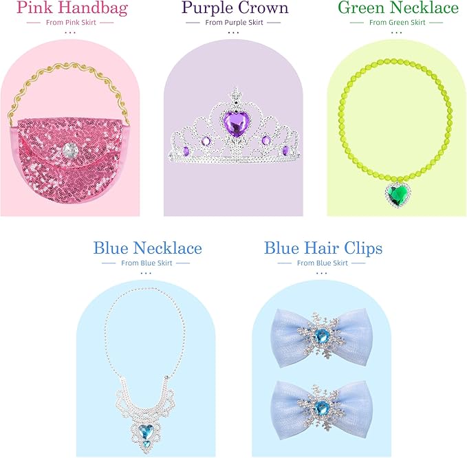 ReliBeauty Princess Dress up for Girls 3-8