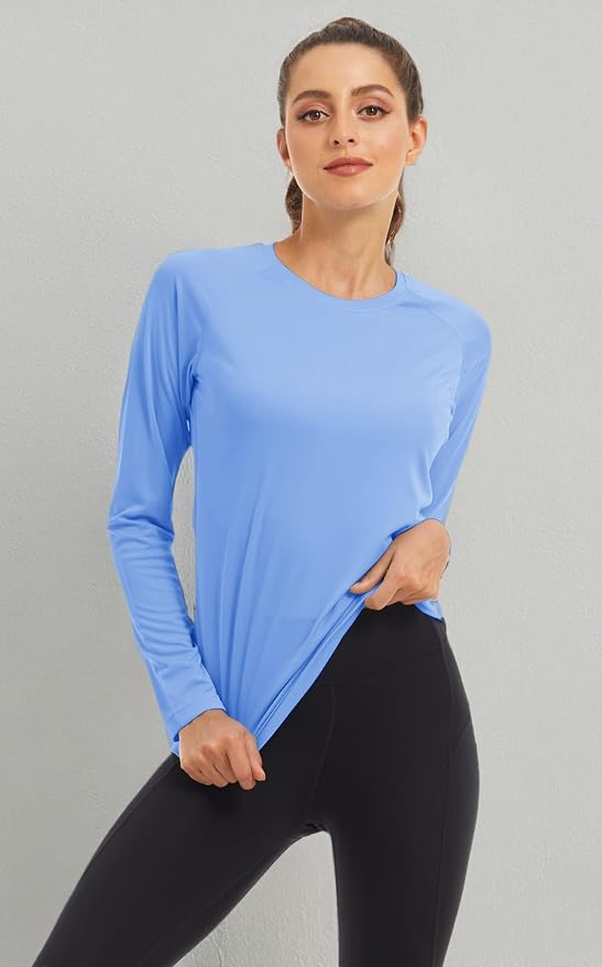 MAGCOMSEN Women's Long Sleeve Shirts UPF 50+ Sun Protection Shirts for Hiking Fishing Workout Rash Guard