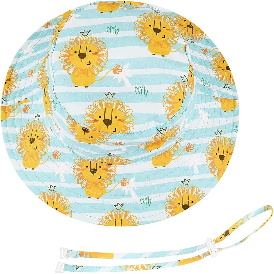 Baby Sun Hat UPF 50+ Sun Protective Toddler Bucket Hat Summer Kids Beach Hats Wide Brim Outdoor Play Hat for Boys Girls