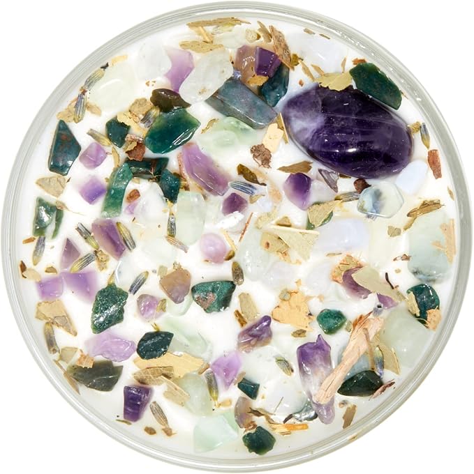Pisces Zodiac Candle (Feb. 19 - Mar. 20) -Soy Candle - All Natural Aromatherapy Candle - Pisces Horoscope Candle - Crystal Candles - 12 oz Glass Jar