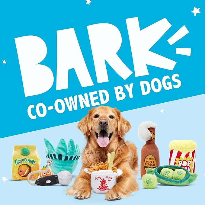 Barkbox Sheila Sugar Glidah Plush Toy for X-Small Dogs – 2-in-1 Squeaky & Crazy Crinkle Fun – Perfect for Fetch, Tug, and Interactive Playtime