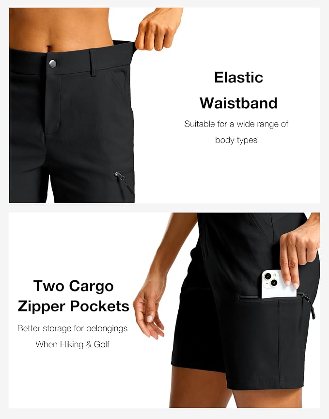 G Gradual Women's 7"/9" Hiking Cargo Shorts Quick Dry Lightweight Golf Outdoor Work Summer Travel Shorts with Pockets