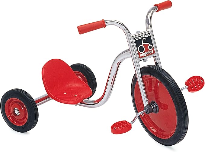 Angeles Kids Tricycle, Toddler Tricycle with Solid Airless Rubber Tires, Kids Bike for Preschools and Daycare, Ages 4+, SilverRider 5.5" Tall Seat