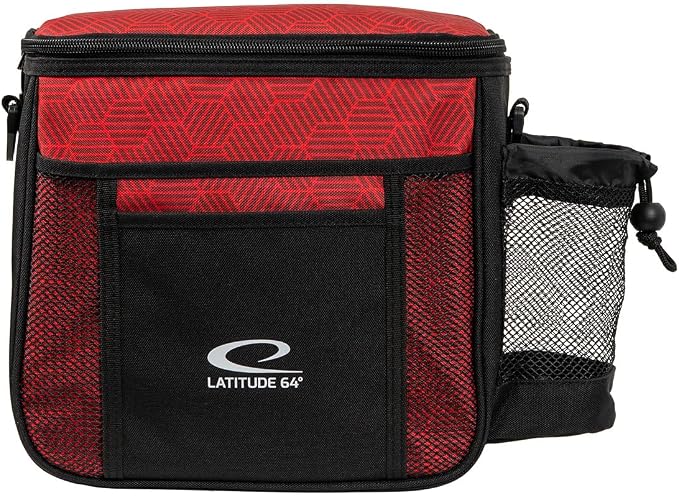Latitude 64 Slim HEX Shoulder Bag | Lightweight Disc Golf Bag with Putter Pocket | Durable HEX Pattern Nylon Material | Compact Storage for Casual Rounds & Practice | Holds Up to 8 Discs