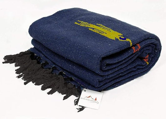 Open Road Goods Mexican Thunderbird Yoga Blanket, Handwoven Throw for Yoga, Meditation, and Home Décor – Versatile Blanket for Beach, Picnic, Camping, or Outdoor Use