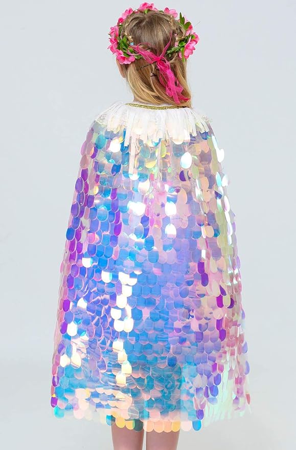 FKKFYY Rainbow Cape Cloak for Girl Princess