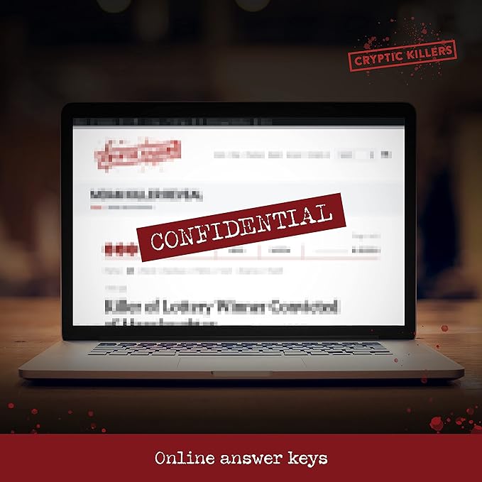 Cryptic Killers Unsolved murder mystery game - Cold Case Files Investigation Detective clues/evidence - Solve the crime - For individuals, date nights & party groups - Murder in Miami