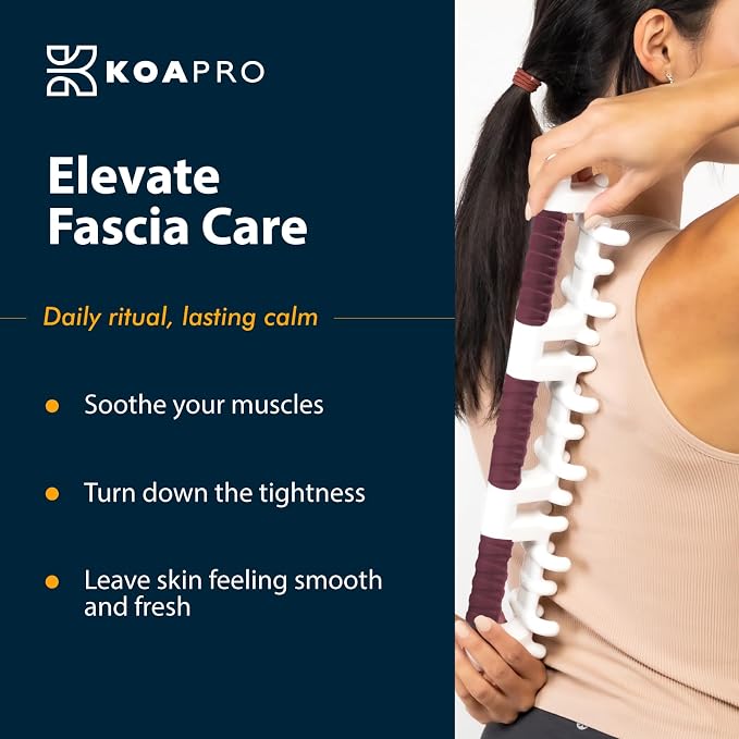 KOA KOAPRO Fascia Tool for Cellulite Area - Trigger Point Massage Tool for Deep Tissue, Full Body Massage, Back and Neck Massager, Muscle Massager for Legs, Fascia Massage Tool