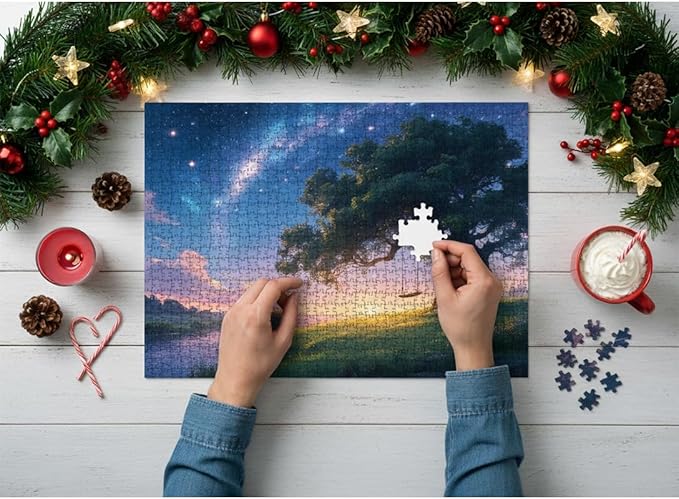 1000 Pieces Jigsaw Puzzles for Adults, Galaxy Series - Stunning Cosmic Art & Seamless Interlock, Challenging Brain Teaser, Large 28" x 20", Great Gift Idea & Home Decor（Starlit Summer）