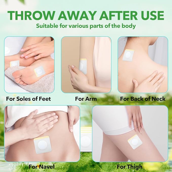 Castor Oil Patches, 50PCS Castor Oil Belly Button Patch Disposable Organic Cotton Self-Adhesive Pads for Belly Button, Anti Leakage Design, Breathable & Portable, No Wash