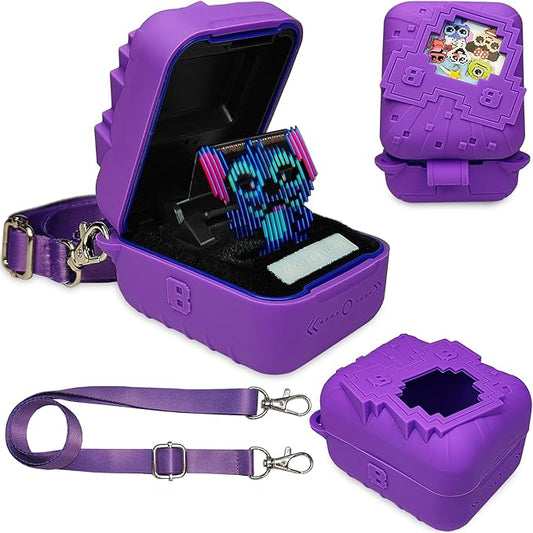 JCHPINE Silicone Cover Case for Bitzee Disney Interactive Digital Pet and Case, Protective Skin Sleeve for Bitzee Disney Virtual Electronic Pets (Purple)
