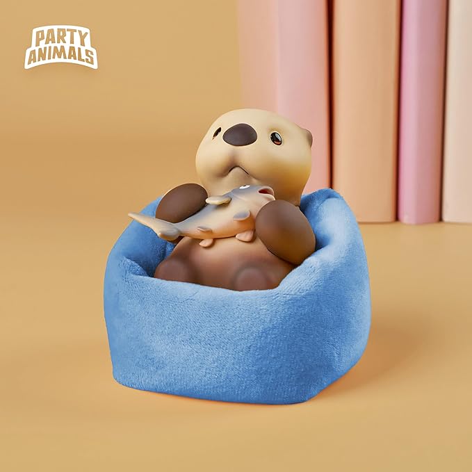 Party Animals Win Series Figures - OTTA Action Figure with Detachable Sofa - 3.35in PVC Collectible Figure for Display, Otter Figure Gift Ideas for The Holiday, 1PC
