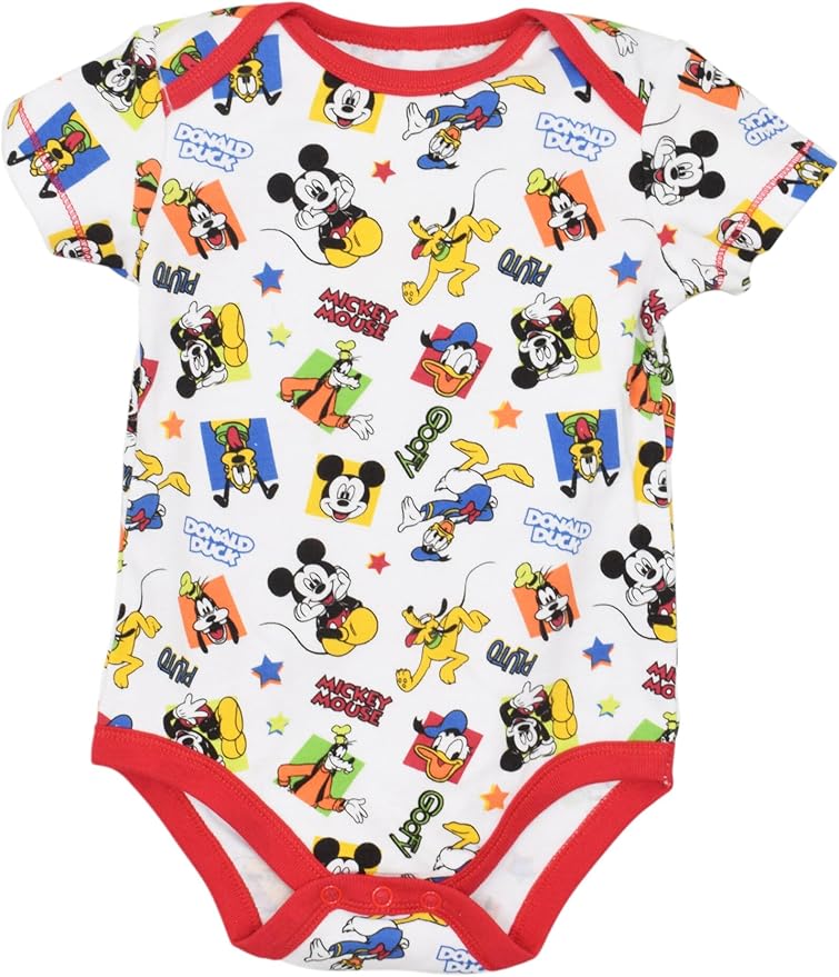 Disney Baby 5 Pack Bodysuits Newborn to Infant Sizes (Newborn - 24 Months)