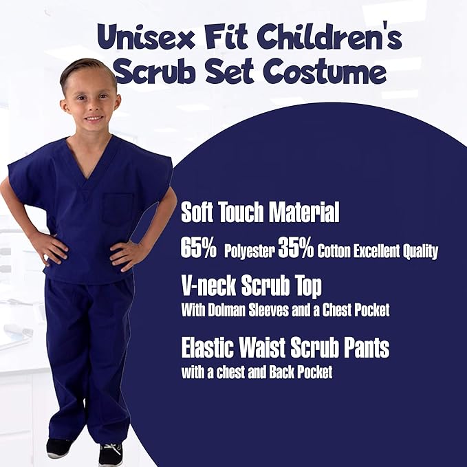 M&M SCRUBS Super Soft Children Scrub Set Kids Dress up