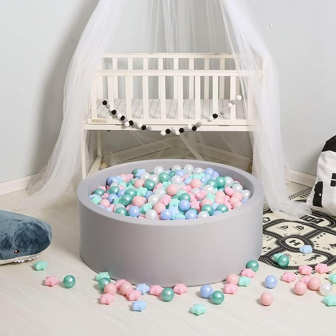 GOGOSO 100 Non-Toxic Play Balls for Kids - Soft, Crush-Proof, and BPA-Free Pit Balls in Fun Colors for Indoor/Outdoor Playtime