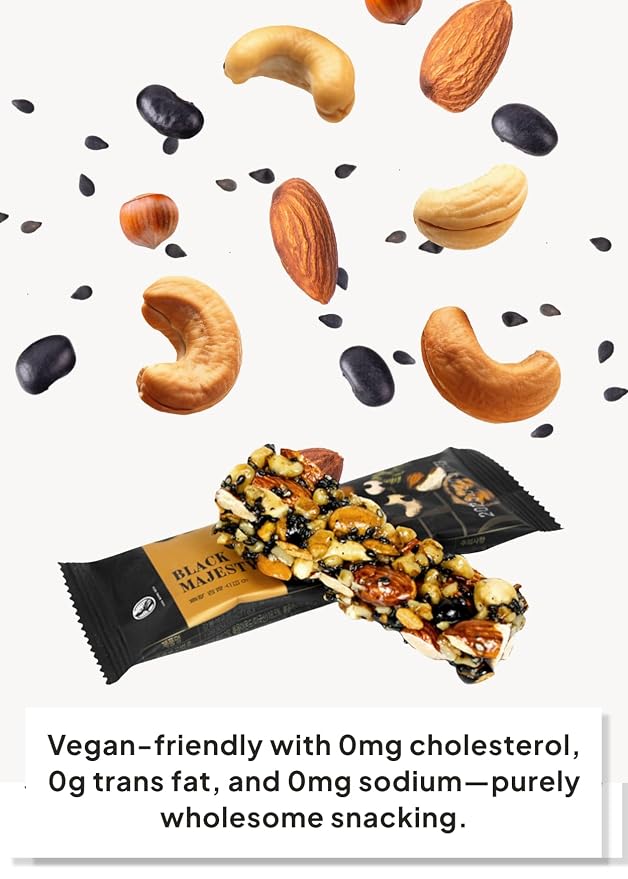 Korean Food KANG BONG SEOK Jocheong Gangjeong Nut Bars, Vegan, 25 Count | Vegan nut bars made with traditional jocheong syrup, individually wrapped for breakfast or snacking