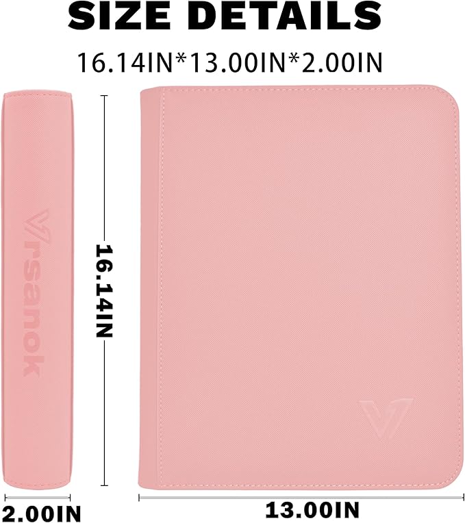 Top Loader Binder 9 Pocket,Holds 324 Top Loaders,Toploaders Binder 9 Pocket for 3" x 4"Rigid Cards,Double Sided Card Binder Abulm in 3"x4"Toploaders for Trading Cards