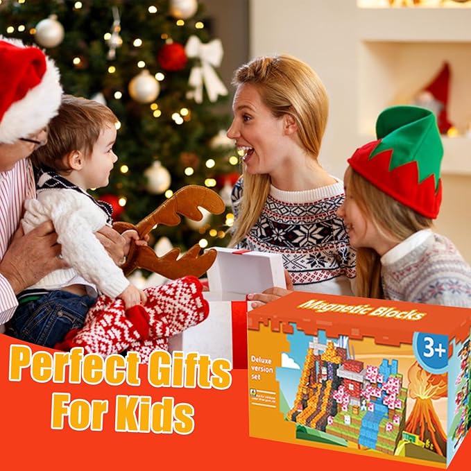 Larger Magnetic Building Blocks Building Cubes 2025 Upgared STEM Montessori Sensory Toys for Boys Girls Christmas Birthday Gifts Ages 3+