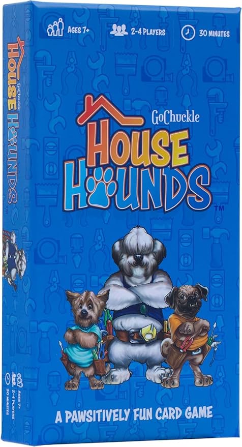 GoChuckle House Hounds Set Collection Card Game - A Race to Collect Workers Needed to Fix up Broken Down Houses, Strategy Game for Families, Adults, Kids, Ages 7+, 2-4 Players