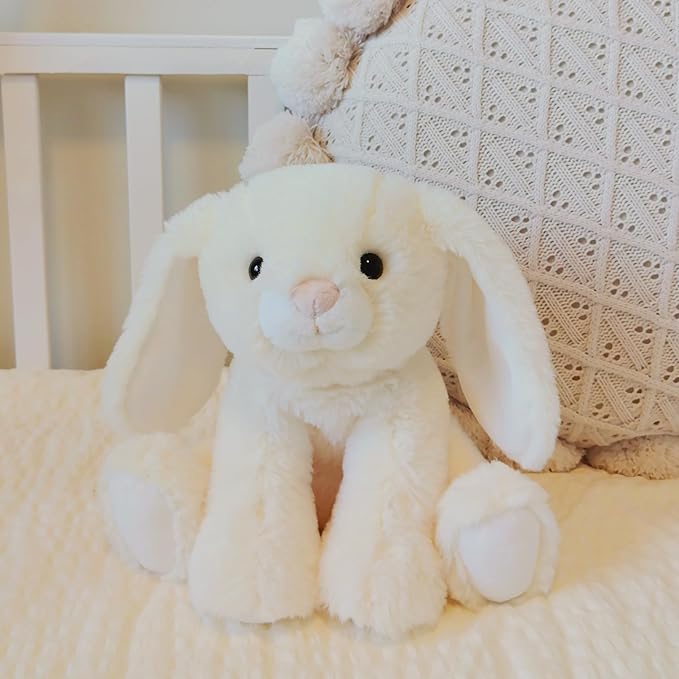 9" Easter Bunny Stuffed Animals, Safe Material Soft Washable Stuffed Bunny, Cute Plush Toy Rabbit Easter Decoration Birthday Gift for Boys and Girls, Beige