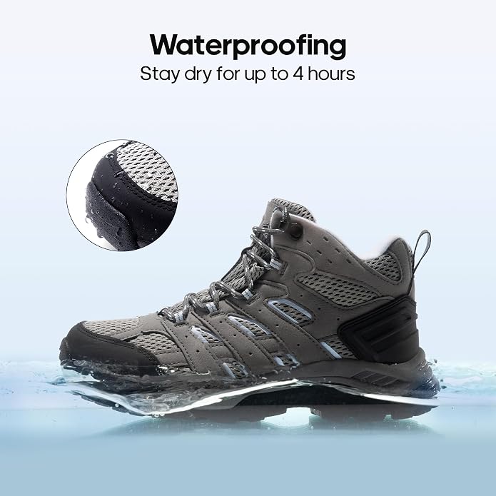 NORTIV 8 Women's Waterproof Hiking Boots Outdoor Ankle Trekking Mid Backpacking Mountaineering lightweight boots