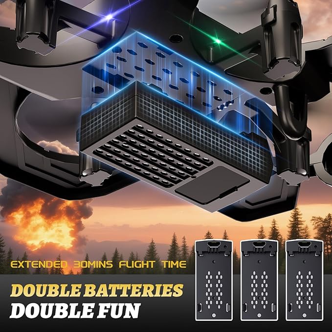 Foam Remote Control Airplanes with 3 Batteries, RC Plane Airplane Toys for Boys Kids Adults Beginners 4-8 8-12 12-16, RC Planes Fighter Jet Helicopter Drones for Kids Adults, 360° Flip Easy to Fly