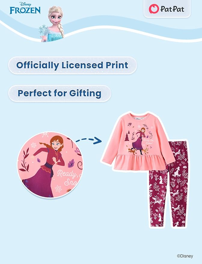 Disney Minnie Mouse Frozen Princess Marvel Toddler Girls Clothes Long Sleeve Sweatshirt + Leggings 2pcs Outfits Set 2-6Y