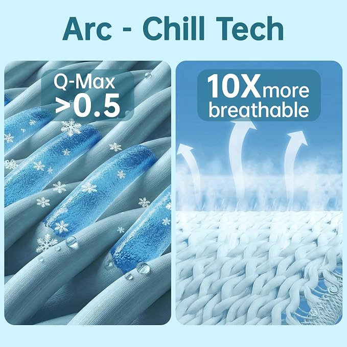 Guohaoi Cooling Blanket for Hot Sleepers and Night Sweats 90"x108" King | Arc-Chill Q-Max >0.5 Cool Fiber,100% Oeko-Tex Certified Lightweight Summer Blanket for Travel/Outdoor Ultra Cold Breathable
