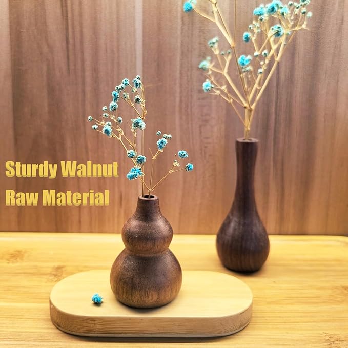 Wooden Fragrance Diffuser,Walnut Vase Essential Oil Diffuser,Aromatherapy Wood Vase Fragrance Retention Long Lasting Fragrance for Home Bathroom Office.2 Pieces.