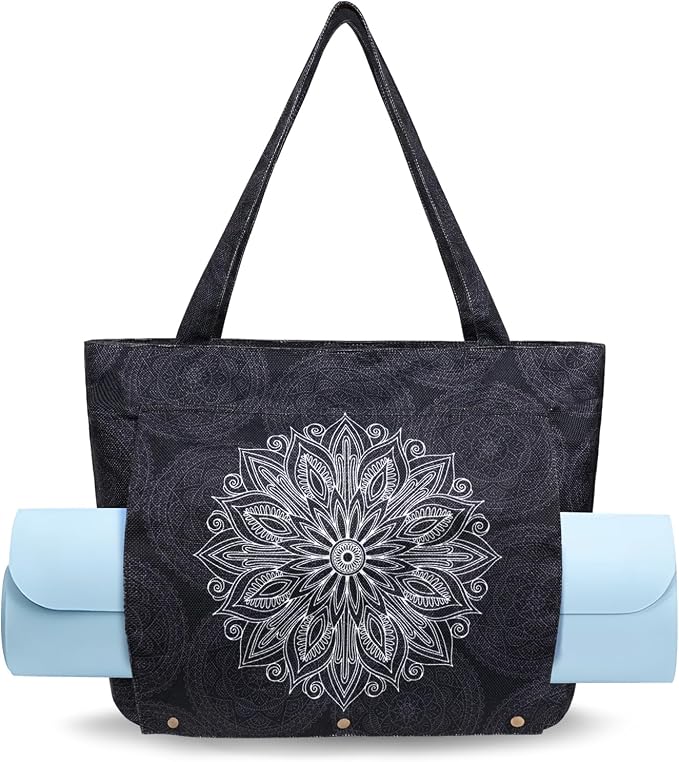 Yoga Mat Bag Yoga Bags and Carriers Fits All Your Stuff Yoga Tote Bag with Zipper Pocket Yoga Mat Carrier Pilates Bag Take in Out Mat Easily