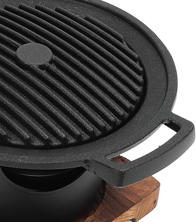 Fdit Portable Korean Barbecue Grill Non Stick BBQ Gril Mini One Person Barbecue Grill Household Korean BBQ Grill for Indoor and Outdoor Grilling