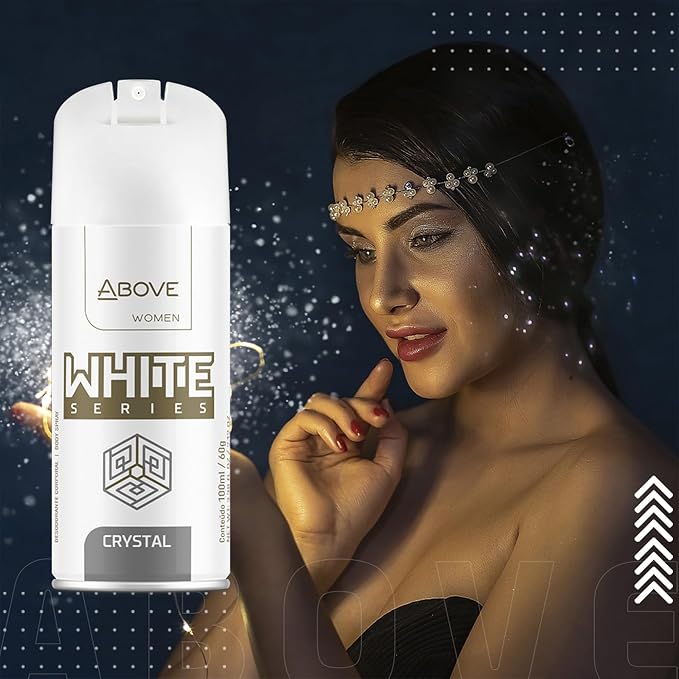 ABOVE White Series Body Spray, Crystal, 2.12 oz - Deodorant Spray - Masks Perspiration Odors - Long-Lasting Dry Spray - Paraben-Free - Cruelty-Free