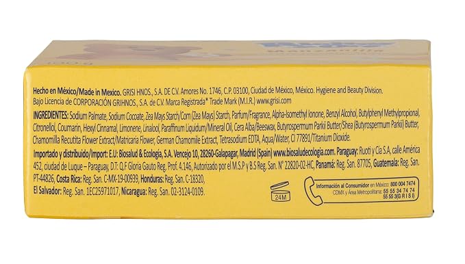 Ricitos de Oro Baby Cleansing Bar Soap with Extract Calming Effect, Chamomile, 6-Pack of 3.5 Oz Each Soap, 6 Soaps