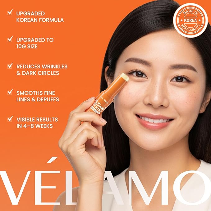 Retinol Under Eye Balm Stick: Korean Retinol Eye Cream for Dark Circles, Puffiness, Eye Bags, Wrinkles & Fine Lines - 8-IN-1 Formula with Collagen, Niacinamide, Peptides & Hyaluronic Acid 0.35 OZ 2Pcs