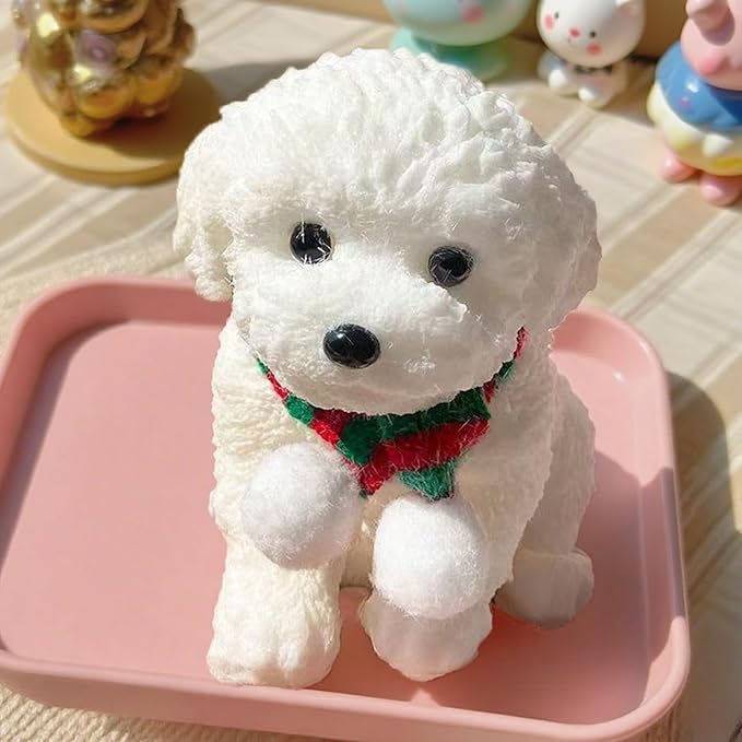 Taba Squishy Toys -Ultra-Soft Squishy Stress Relief Toys for Kids Adults,Anxiety Relief Party Favors Gifts,Handmade Squishy Dog Stress Relief Toy for Girls & Boys(White)