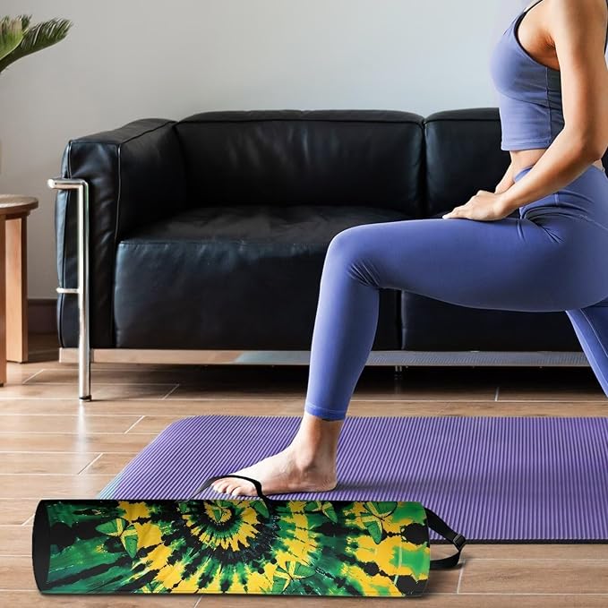 Yoga Mat Bag with Adjustable Shoulder Strap and Handle Zipper, 30in Wide x 6.3in Diameter for Yoga Mat Storage