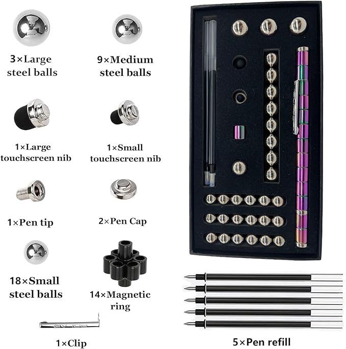Fidget Pen Toys For Ages 8-13 - Magnetic Pen Magnets For Kids - Teen Girl Boy Gift Trendy Stuff - Gift For Teenage Boys Girls - Cool Things Toy For Boy Age 8-12 - Gift For 10 11 12 13 14 Year Old Girl