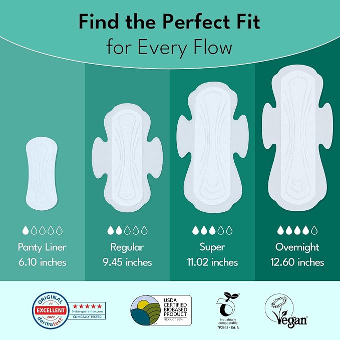 Sparkle Sanitary Pads for Women, Plant-Based Ultra Thin Pads with Wings | Feminine Pads | Organic Pads | Period Pad Softer Than Cotton Pads, Medium Absorbency, Unscented (Super Pads, 10 Count)
