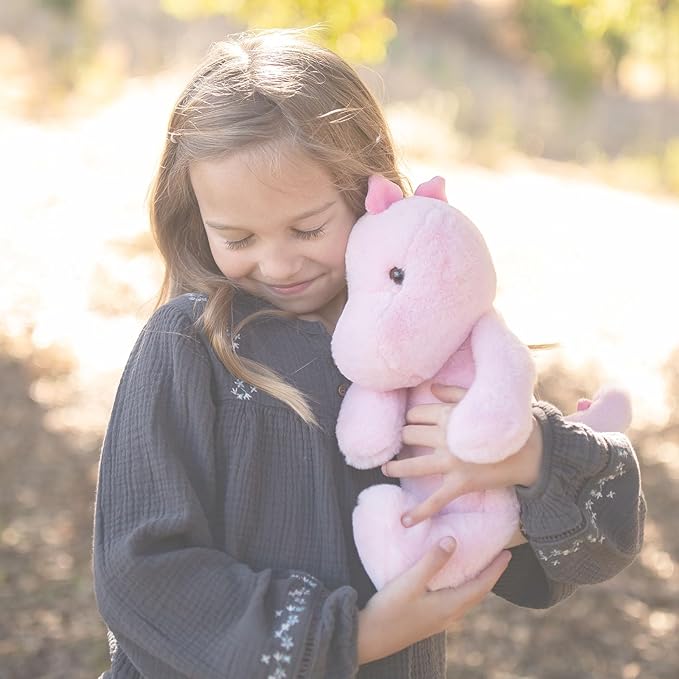 World's Softest Plush Pink Dino, Lushee, Large, 16" Stuffed Animal for Baby, Toddler, Kids, Adults - Dino Plush Toy-Adorable Toy Made from Kid-Friendly, Quality Materials