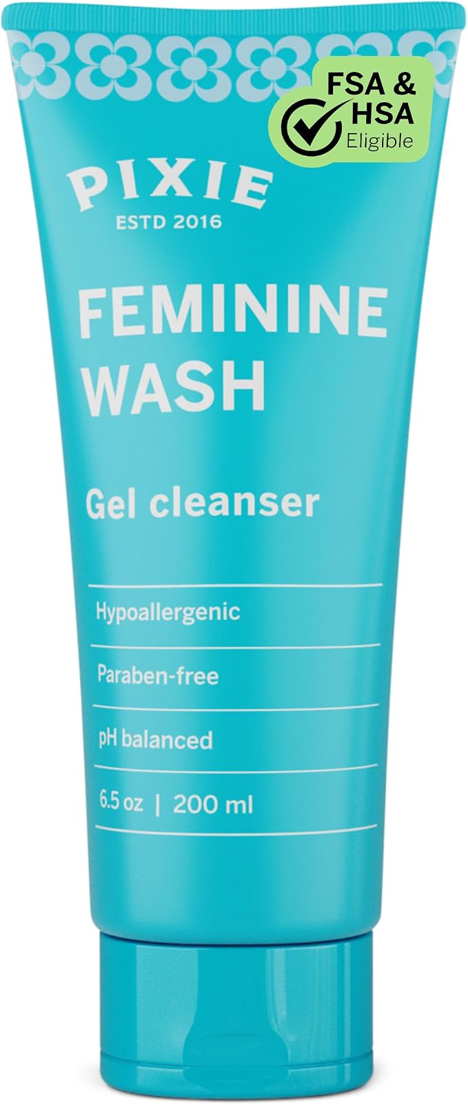 Pixie Feminine Wash - Best Formula to Wash Your Period Cups - Organic and Natural Ingredients & pH Balanced - Gel Cleaner - Sterilizer Soap for Menstrual Discs, 6.5 Fluid oz