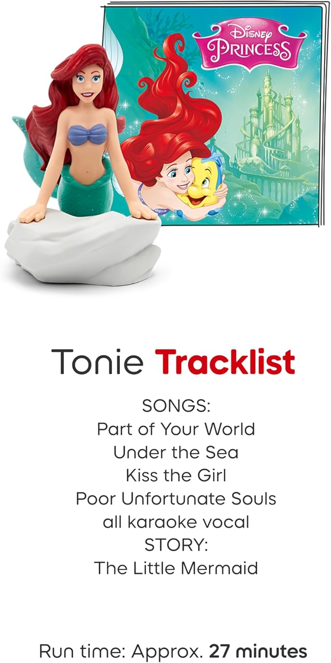 Toniebox 2 Audio Player Disney Princess Bundle for Kids 3+ with Ariel, Moana, Merida, and Belle - Sky Blue