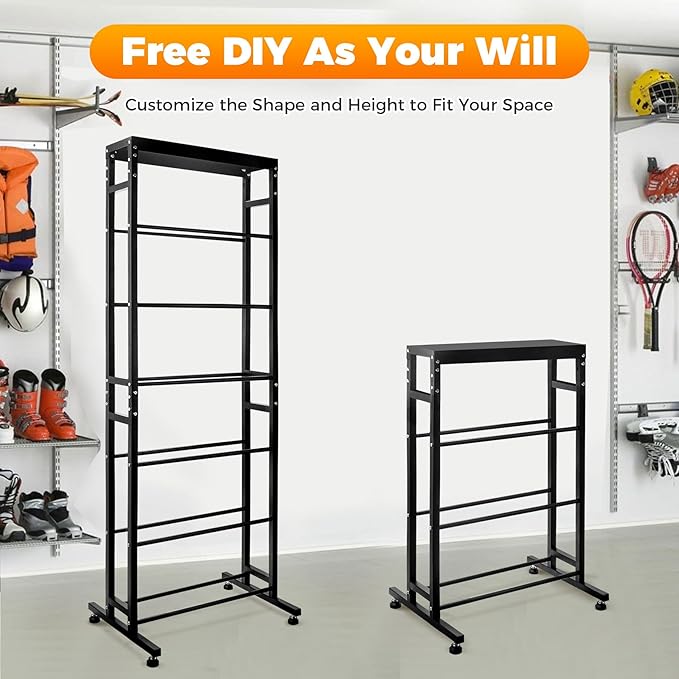 Sidasu 2/3/6-Tier Discs Golf Rack,Metal Disc Golf Storage Rack, Space-Saving Disc Station for Disc Golf Storage Shelf-Black