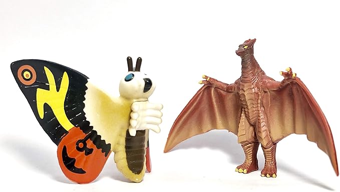 TwCare Set of 10 Godzilla Toys, Movable Joint Action Figures, King of The Monsters vs Kong Mini Dinosaur Mothra Imago Burning Heisei Mecha Ghidorah Playsets Kids Birthday Cake Toppers Pack