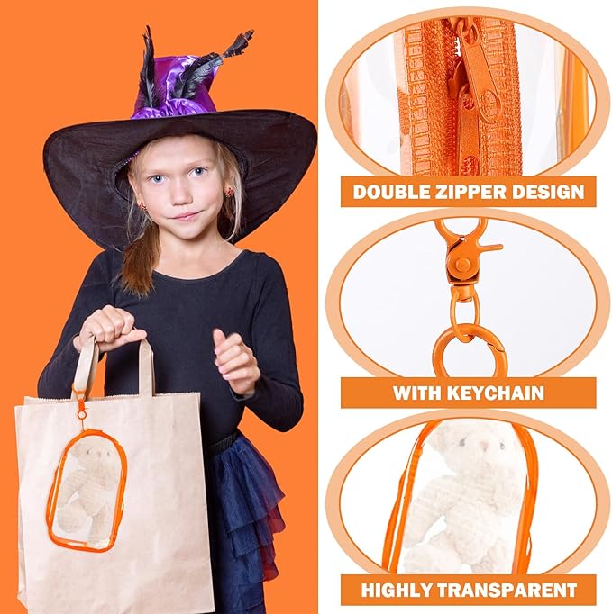 17cm Doll Clothes Outfits for Halloween, Witch Hat Pumpkin Clothes Demon Cloak & PVC Storage Case for Halloween Doll Costume Accessory Dress up Collector Display