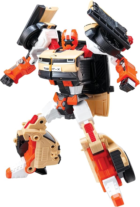 New TOBOT, TOBOT X, Youngtoys Transforming Collectible Vehicle to Robot, Heroes Animation Character Toys for Kids 3 and up Transform Toys Cars, Large Size 9-inch