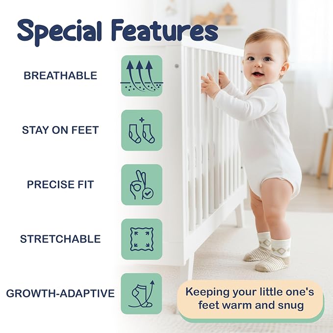 Mother's Choice Organic Cotton Baby Socks 6-12 Months Boys - 12 pairs Soft and Cozy Newborn Socks, Gentle Baby Gap Socks, Perfect Shower Gift, Infant Footwear for Everyday Comfort and Little Ones