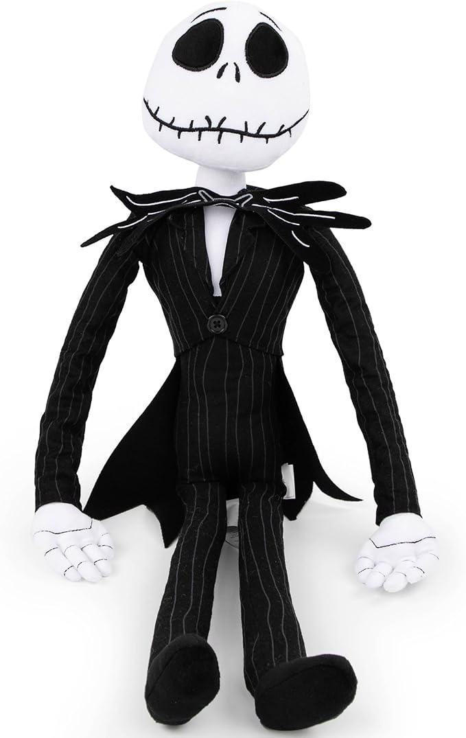 Jay Franco Disney Nightmare Before Christmas Plush Stuffed Jack Skellington Pillow Buddy - Kids Super Soft Polyester Microfiber - 27 inch (Official Disney Product)