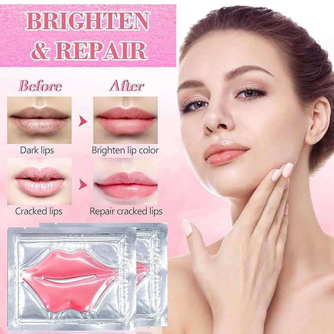 Eakroo 30 Pairs Lip Mask and Eye Mask, Hangover Kit, Sleepover Party Supplies for Girls, Eye Patches for Puffy Eyes, Party Supplies, Hangover Patches, Mothers Day Gifts, Teacher Appreciation Gifts