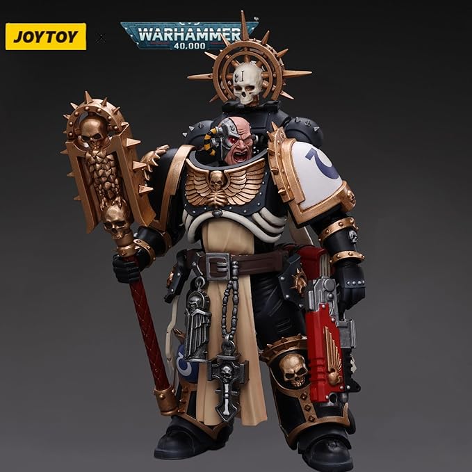 JOYTOY Warhammer 40K 1/18 Action Figure Ultramarines Chaplain Indomitus Collection Anime Model Gift