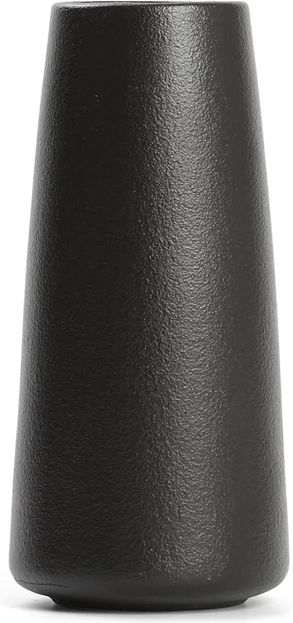 Simple Boho Ceramic Flower Vase for Home Decor (Matte Black,Super Big) | 10'' Modern Vase for Flower Plant Pampas Grass, Fit for Table Shelf Centerpieces, Living Room Kitchen Bedroom Wedding Gift